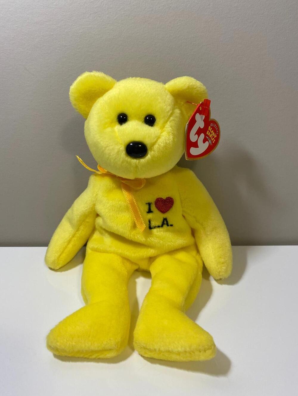 Ty Beanie Baby”L.A.” The I Love L.A. Los Angelos Bear (8.5 inch)